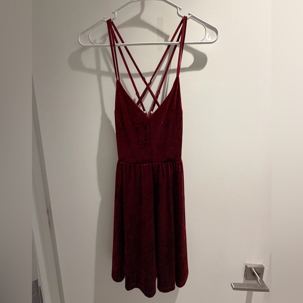 Forever 21 Red Velvet Mini Dress | Small
